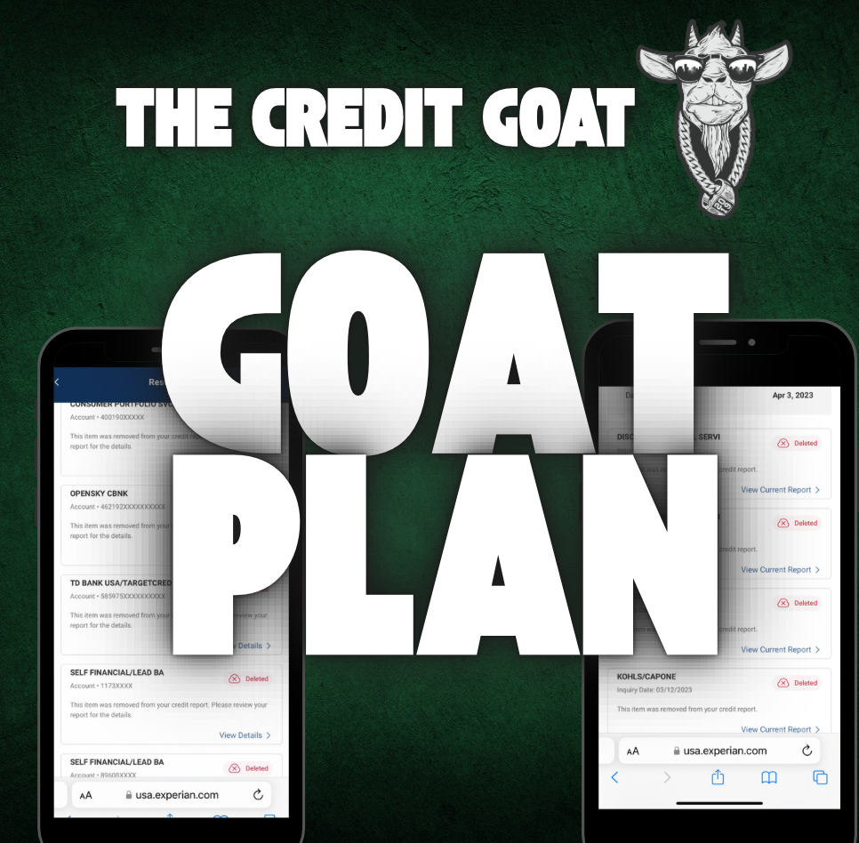 The Goat Credit Repair Plan (9 Months)